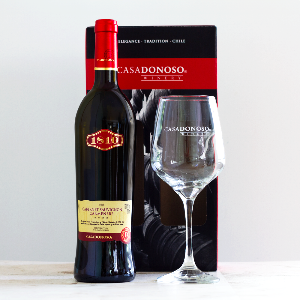 Pack de regalo: Copa + Vino Premium 1810