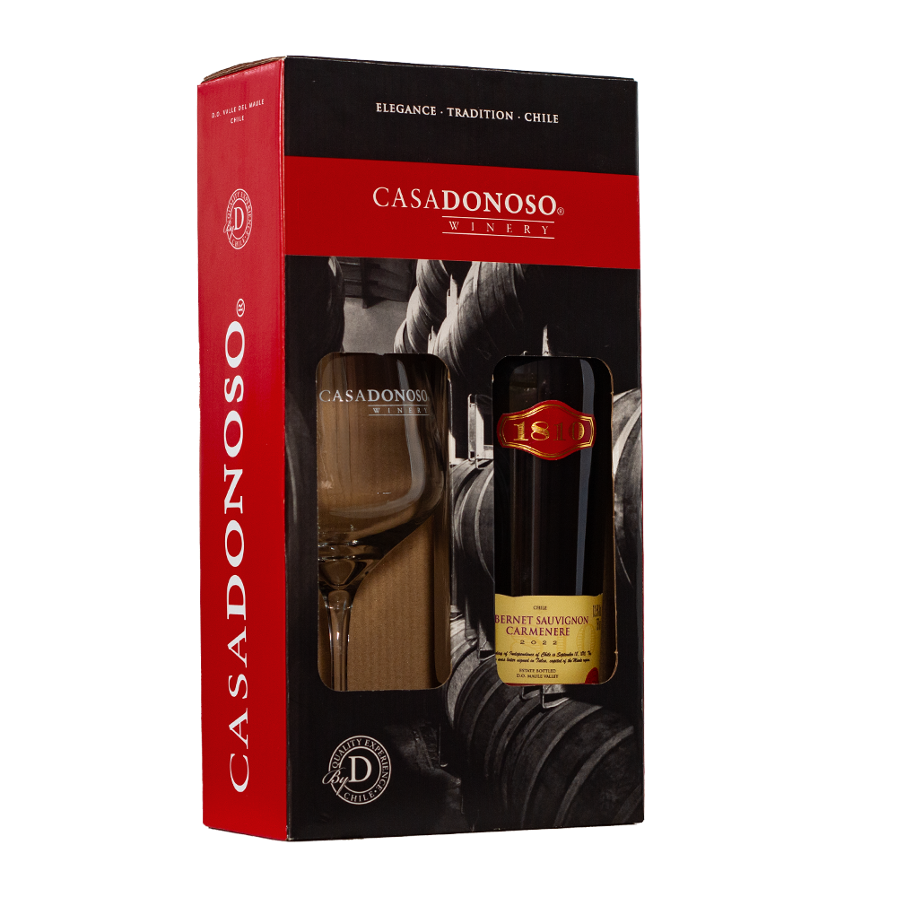 Pack de regalo: Copa + Vino Premium 1810