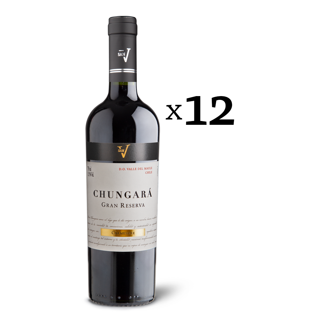 San V Gran Reserva Chungara Carmenere 750 cc CAJA 12 botellas