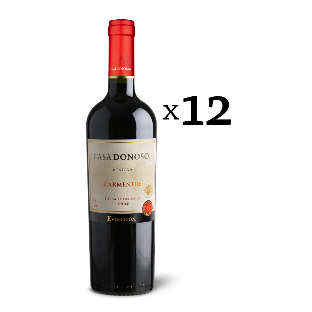 Casa Donoso Reserva Evolucion Carmenere caja 12 botellas 750 cc