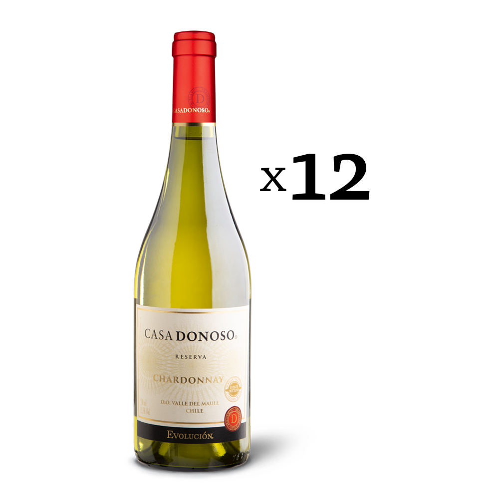 Casa Donoso Reserva Evolucion Chardonnay caja 12 botellas 750 cc