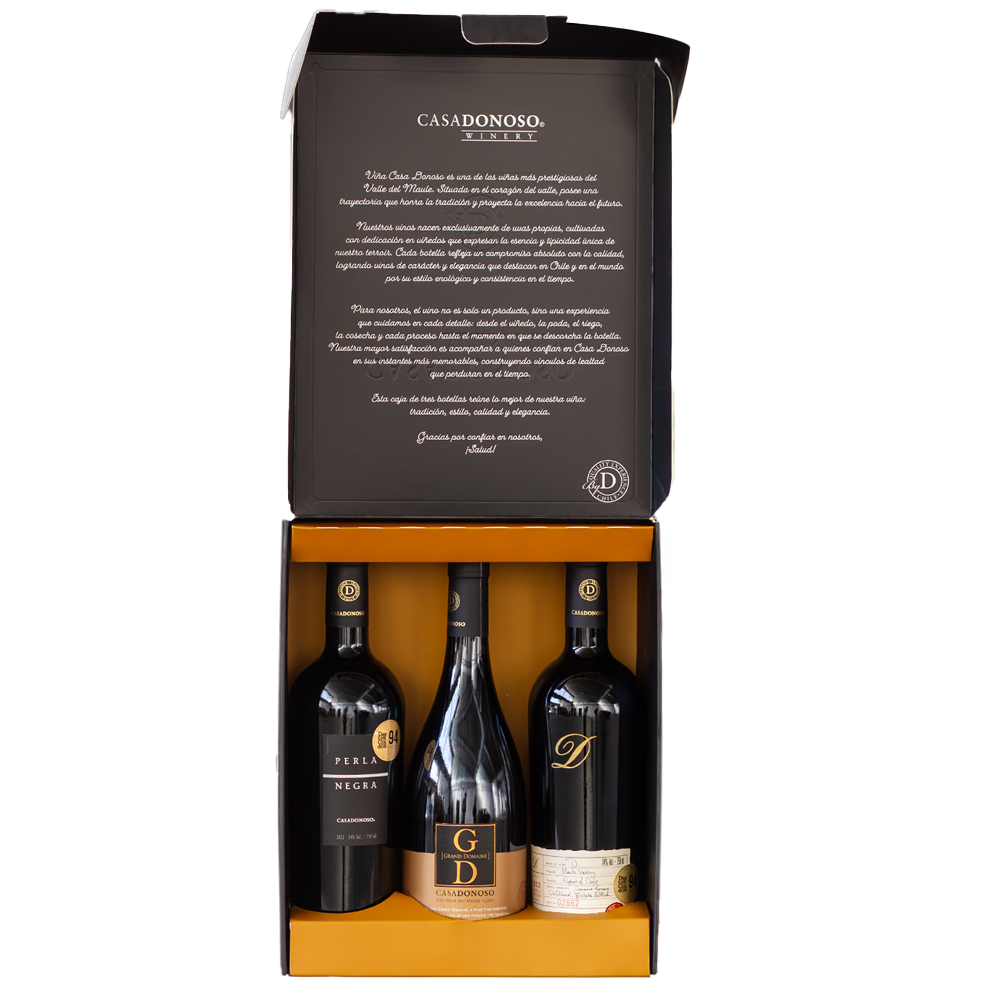 Casa Donoso Caja Iconos 3 botellas 750 cc