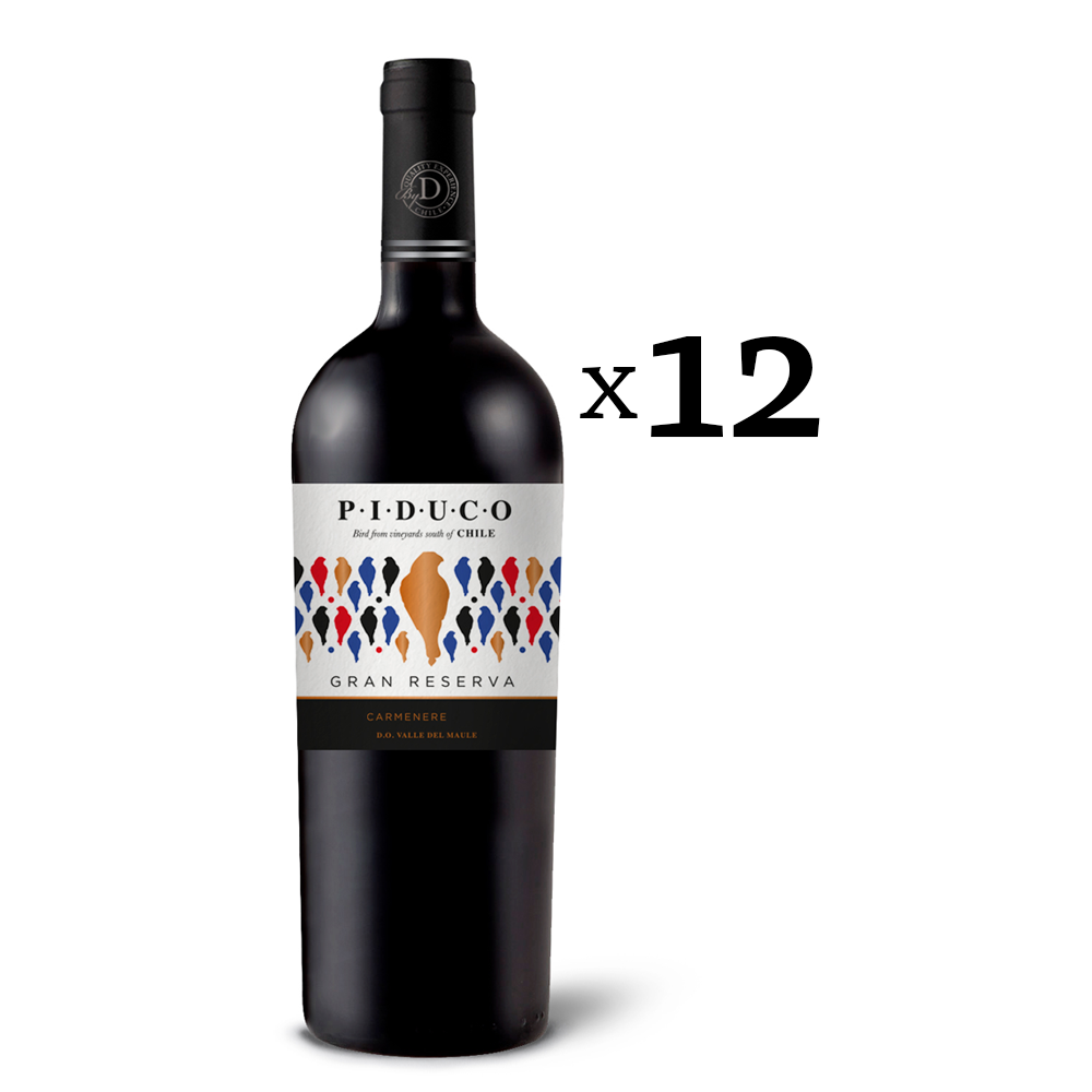 Piduco Gran Reserva Carmenere 750 cc CAJA 12 botellas