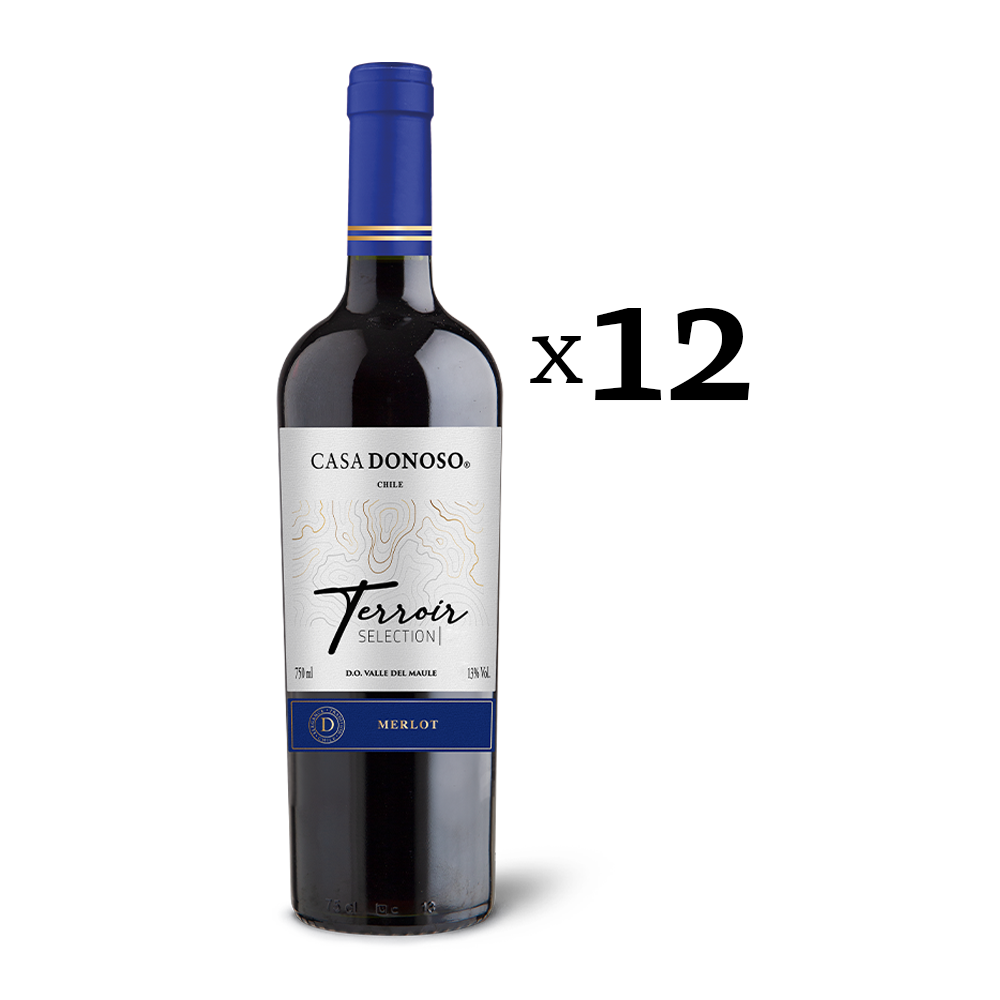 Casa Donoso Terroir Selection Merlot 750 cc CAJA 12 botellas