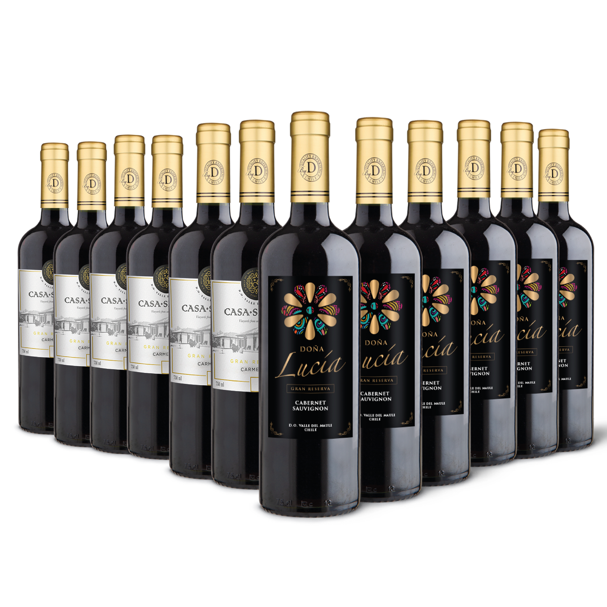 Doña Lucia y Casa Sierra Gran Reserva Carmenere 750cc CAJA MIXTA